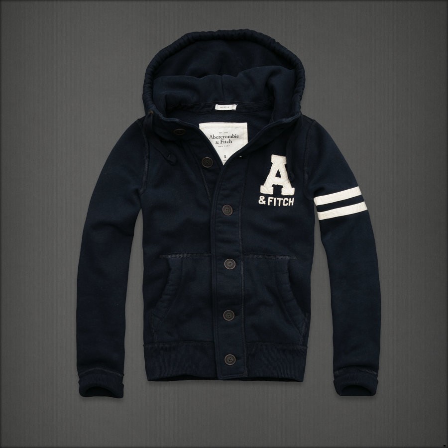 Abercrombie Fitch Hombres Con Botón Capucha AF6522